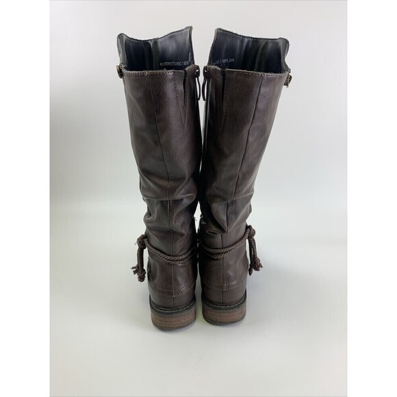 Patrizia Spring Step Museropett Boot Tall Brown Faux Leather Faux Fur Lined 7 - Picture 5 of 14